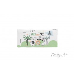 Μπομπονιέρα Βάπτισης Υφασμάτινη Κασετίνα με Θέμα "Ζωάκια της Ζούγκλας"