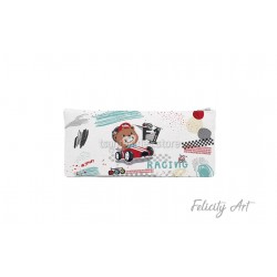 Μπομπονιέρα Βάπτισης Υφασμάτινη Κασετίνα με Θέμα "Φόρμουλα 1"