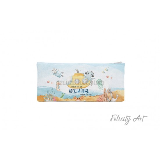 Μπομπονιέρα Βάπτισης Υφασμάτινη Κασετίνα με Θέμα "Υποβρύχιο"