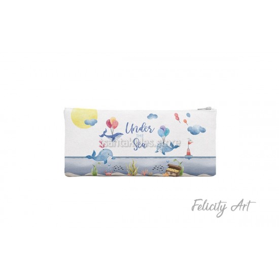 Μπομπονιέρα Βάπτισης Υφασμάτινη Κασετίνα με Θέμα "Ωκεανός"