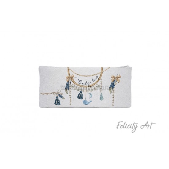 Μπομπονιέρα Βάπτισης Υφασμάτινη Κασετίνα με Θέμα "Ονειροπαγίδα"