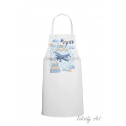 Ποδιά Νονού - Νονάς με Θέμα "Travel και Αεροπλανάκι"