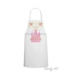 Ποδιά Νονού - Νονάς με Θέμα "Πριγκίπισσα και Κάστρο "