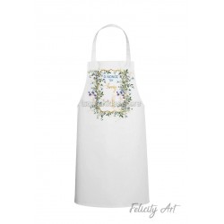 Ποδιά Νονού - Νονάς με Θέμα " Flower Colibri"