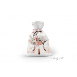 Μπομπονιέρα Βάπτισης Υφασμάτινο Πουγκί με Θέμα "Ονειροπαγίδα"