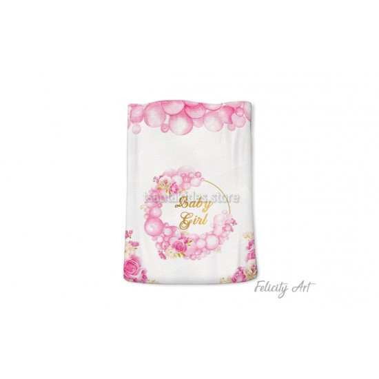 Μπομπονιέρα Βάπτισης Υφασμάτινο Πουγκί με Θέμα "Balloon Circle"