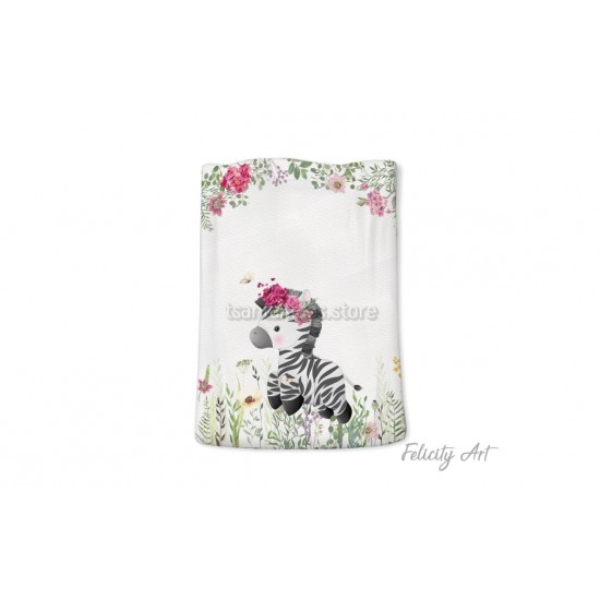 Μπομπονιέρα Βάπτισης Υφασμάτινο Πουγκί με Θέμα "Ζέβρα"