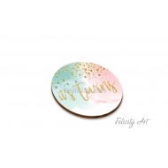 Ξύλινη Κρεμαστή Μπομπονιέρα Βάπτισης για Δίδυμα σε Pastel Watercolor Χρωματισμούς. Ξύλινη Κρεμαστή Μπομπονιέρα Βάπτισης για Δίδυμα σε Pastel Watercolor Χρωματισμούς.