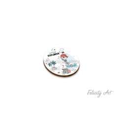 Ξύλινη κρεμαστή Μπομπονιέρα Βάπτισης με Θέμα Πειρατής