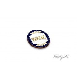 Ξύλινη κρεμαστή Μπομπονιέρα Βάπτισης με Θέμα Royal