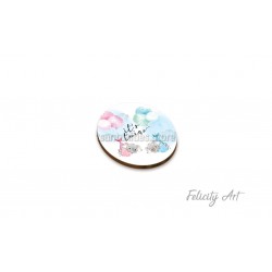 Ξύλινη Κρεμαστή Μπομπονιέρα Βάπτισης για Δίδυμα με Θέμα Ελεφαντάκια