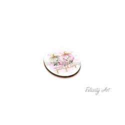 Ξύλινη Κρεμαστή Μπομπονιέρα Βάπτισης για Δίδυμα με Θέμα Sweet Little Pumpkins