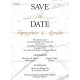Προσκλητήριο Γάμου με Θέμα Save The Date σε Στυλ Μάρμαρο