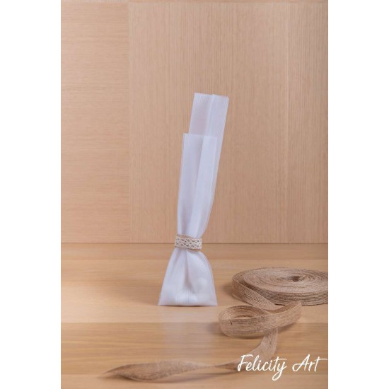 Τούλινη Μπομπονιέρα γάμου VSK3730 Τούλινη Μπομπονιέρα γάμου VSK3730