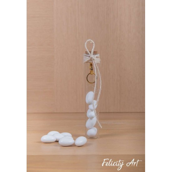 Μπομπονιέρα γάμου Γυάλινος Σωλήνας 