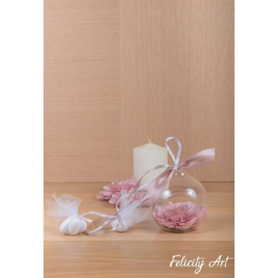 Μπομπονιέρα γάμου Γυάλινη σφαίρα VSK3793