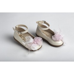 Δερμάτινα Βαπτιστικά Παπούτσια  για Κοριτσι της Εταιρίας Everkid