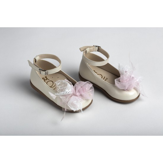 Δερμάτινα Βαπτιστικά Παπούτσια  για Κοριτσι της Εταιρίας Everkid