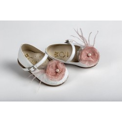 Δερμάτινα Βαπτιστικά Παπούτσια  για Κοριτσι της Εταιρίας Everkid