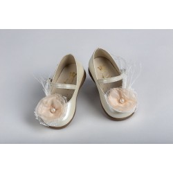 Δερμάτινα Βαπτιστικά Παπούτσια  για Κοριτσι της Εταιρίας Everkid