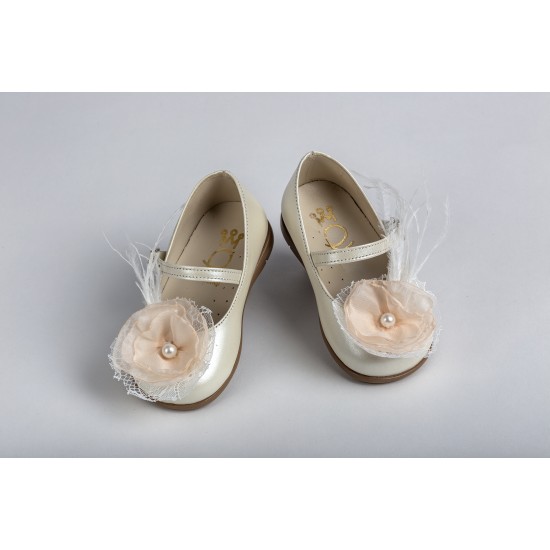 Δερμάτινα Βαπτιστικά Παπούτσια  για Κοριτσι της Εταιρίας Everkid