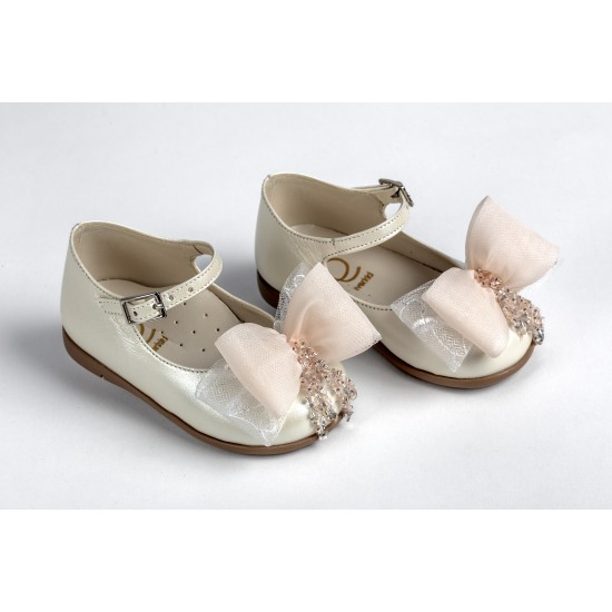 Δερμάτινα Βαπτιστικά Παπούτσια  για Κοριτσι της Εταιρίας Everkid