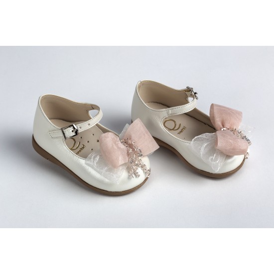 Δερμάτινα Βαπτιστικά Παπούτσια  για Κοριτσι της Εταιρίας Everkid