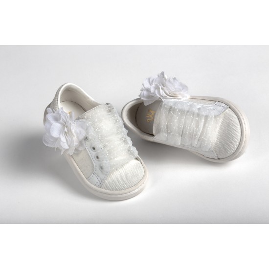 Δερμάτινα Βαπτιστικά Παπούτσια  για Κοριτσι της Εταιρίας Everkid