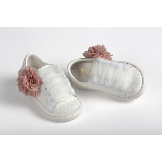 Δερμάτινα Βαπτιστικά Παπούτσια  για Κοριτσι της Εταιρίας Everkid