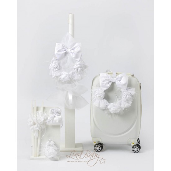 Σετ Βάπτισης για Κορίτσι με Θέμα  "Λουλούδια"
