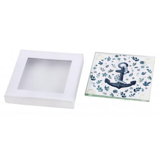 Μπομπονιέρα Βάπτισης Σουβέρ με Θέμα Ναυτικό