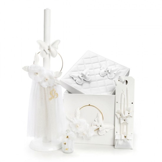 Σετ Βάπτισης για Κορίτσι με Θέμα  "Πεταλούδες"