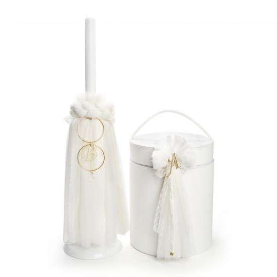 Σετ Βάπτισης για Κορίτσι με Θέμα  "Μονόγραμμα"