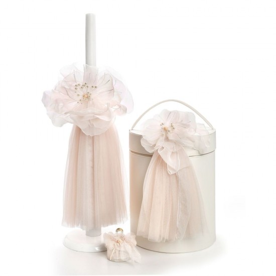 Σετ Βάπτισης για Κορίτσι με Θέμα "Λουλούδια" Σετ Βάπτισης για Κορίτσι με Θέμα "Λουλούδια"