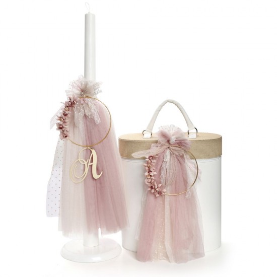 Σετ Βάπτισης για Κορίτσι με Θέμα  "Λουλούδια"