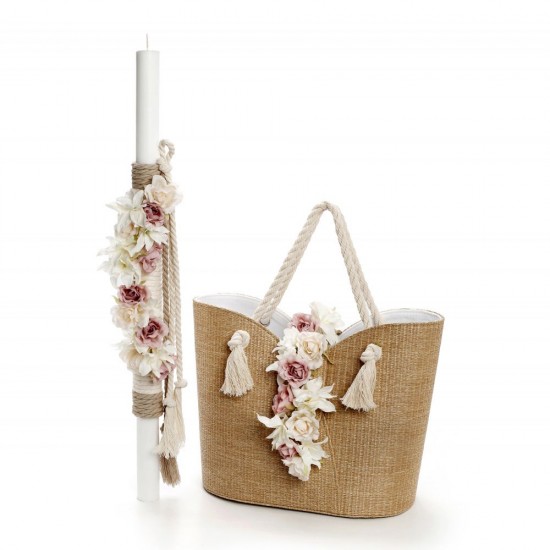 Σετ Βάπτισης για Κορίτσι με Θέμα "Λουλούδια" Σετ Βάπτισης για Κορίτσι με Θέμα "Λουλούδια"