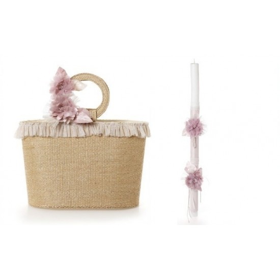 Σετ Βάπτισης για Κορίτσι με Θέμα  "Λουλούδια"