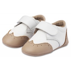 Βαπτιστικά Παπούτσια  Babywalker MI1117 White- Beige / Λευκό - Μπεζ