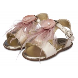 Βαπτιστικά Παπούτσια  Babywalker PRI2611 Gold - Pink / Χρυσό - Ροζ