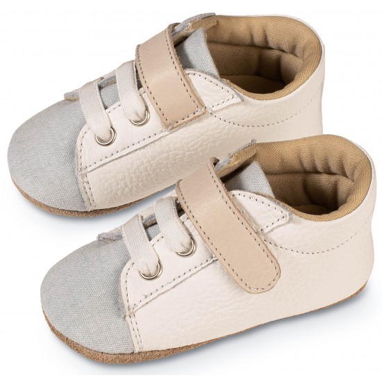 Βαπτιστικά Παπούτσια  Babywalker MI1125  White - Mint - Beige/ Λευκό - Μέντα - Μπεζ