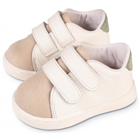 Βαπτιστικά Παπούτσια  Babywalker PRI2113 White - Beige - Mint/ Λευκό - Μπεζ - Μέντα