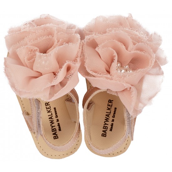 Βαπτιστικά Παπούτσια  Babywalker MI1559 Dusty Pink / Ροζ Αντικέ 