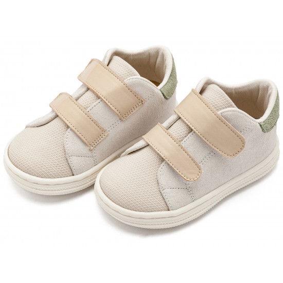 Βαπτιστικά Παπούτσια  Babywalker BS3085 White- Beige/ Λευκό -  Μπεζ