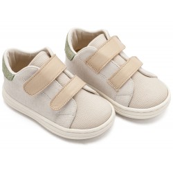 Βαπτιστικά Παπούτσια  Babywalker BS3085 White- Beige/ Λευκό -  Μπεζ