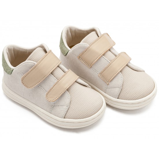 Βαπτιστικά Παπούτσια  Babywalker BS3085 White- Beige/ Λευκό -  Μπεζ