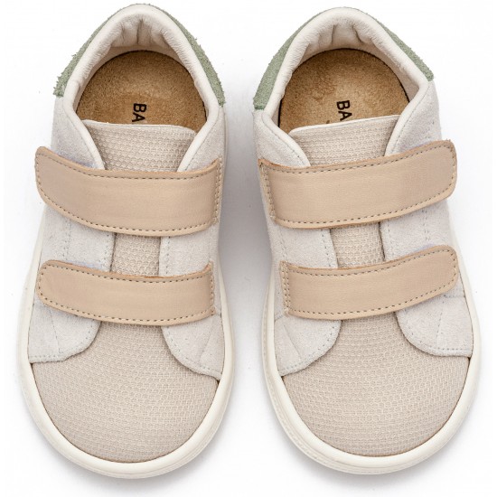 Βαπτιστικά Παπούτσια  Babywalker BS3085 White- Beige/ Λευκό -  Μπεζ