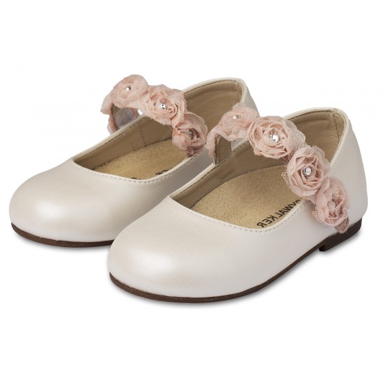 Βαπτιστικά Παπούτσια  Babywalker BS3523 Ivory Pink/ Εκρου Ροζ