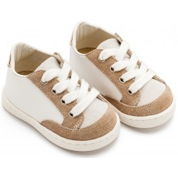 Βαπτιστικά Παπούτσια  Babywalker PRI2120 White Beige  / Λευκό Μπεζ