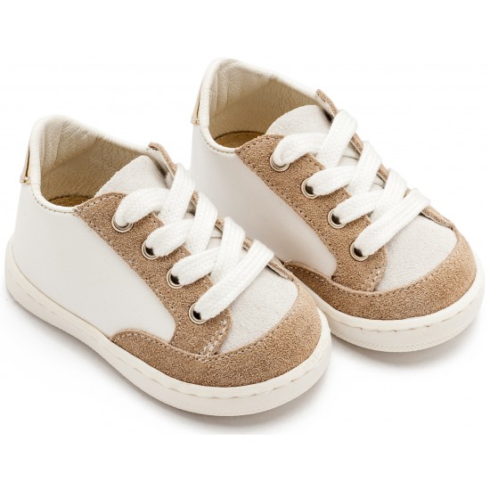 Βαπτιστικά Παπούτσια  Babywalker PRI2120 White Beige  / Λευκό Μπεζ