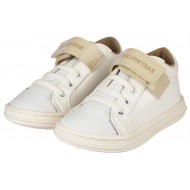 Βαπτιστικά Παπούτσια  Babywalker BS3051- White - Beige/ Λευκό - Μπεζ